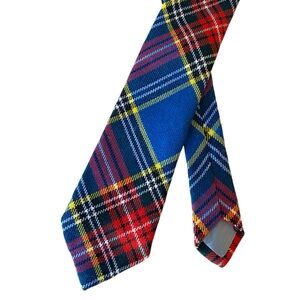 Lochaarron Macbeth Tartan Plaid Wool Neck Tie Made In Scotland 3 Inch Vintage